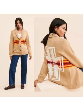 Anthropologie Callahan NAOMI Knit Cardigan in Neutral Sz Small oversized